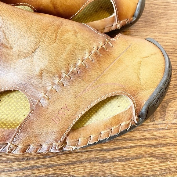 HSY Fashion Men's 100% Caoutchouc Leather Closed Toe Sandal Brown Size 47 - Picture 7 of 10